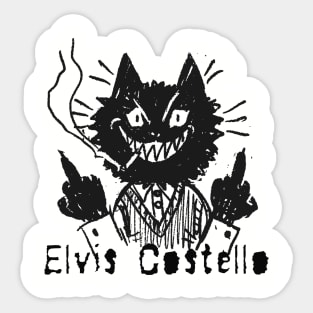 elvis costello and the bad cat Sticker